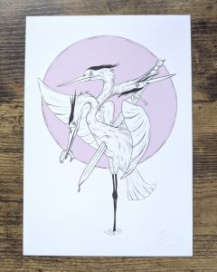 selfmanipulation a5 art print on table for shop fineart hahnemuehle paper size