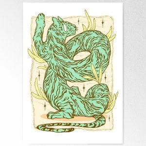 questing tiger fine art print A4 on Hahnemühle Photorag from Julians Jam