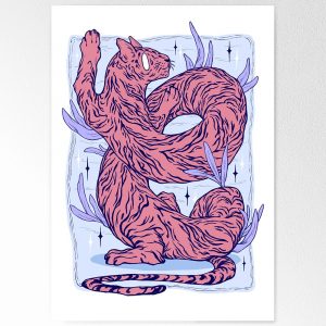 questing tiger fine art print A4 on Hahnemühle photorag from Julians Jam